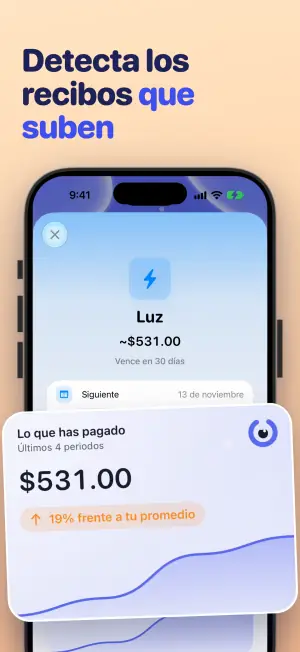 Detecta los recibos que suben