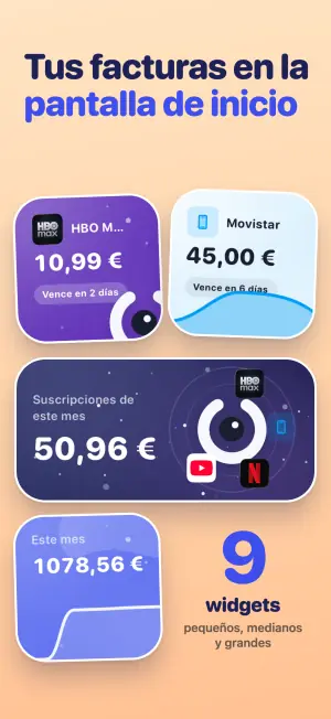 Tus facturas en la pantalla de inicio