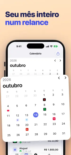 Seu mês inteiro num relance